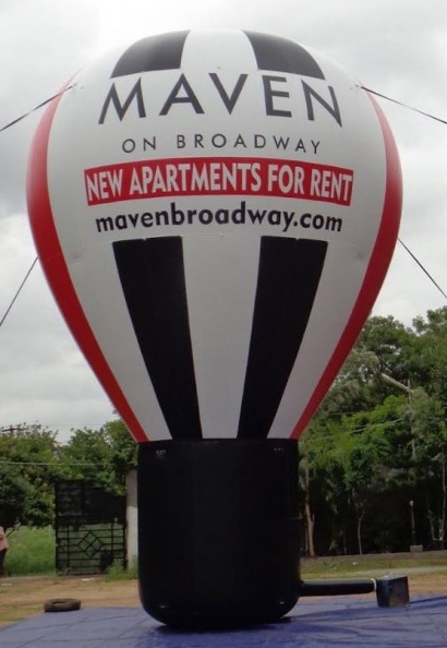 Black Red Rooftop Ad Maven Balloon