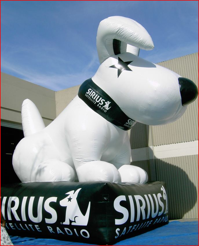 Custom Inflatable Sirius Satellite Radio Dog Mascot