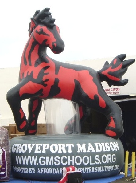 Red Black Custom Groveport Madison Inflatable