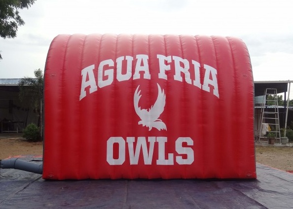 Red Football Agua Fria Owls Tunnel